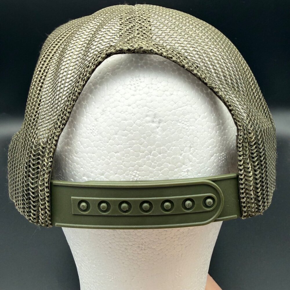 Vintage Trucker Hat Cap Mesh Snapback Rope Cord Green Tan Puffy Letters Rose - Picture 5 of 9